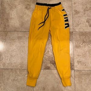 PINK gold cotton joggers